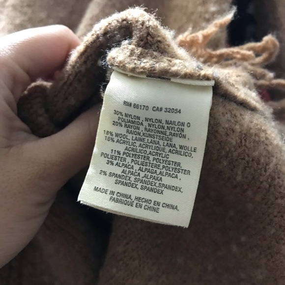 Anthropologie Akemi + Kin Aruna Turtleneck Fringe Sweater wool blend - Picture 8 of 12